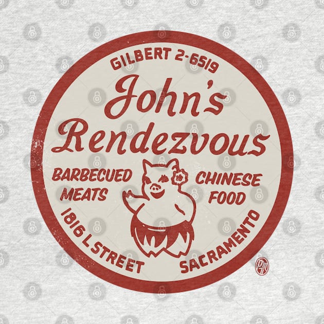 Vintage John's Rendezvous Bar-B-Q Sacramento CA by StudioPM71